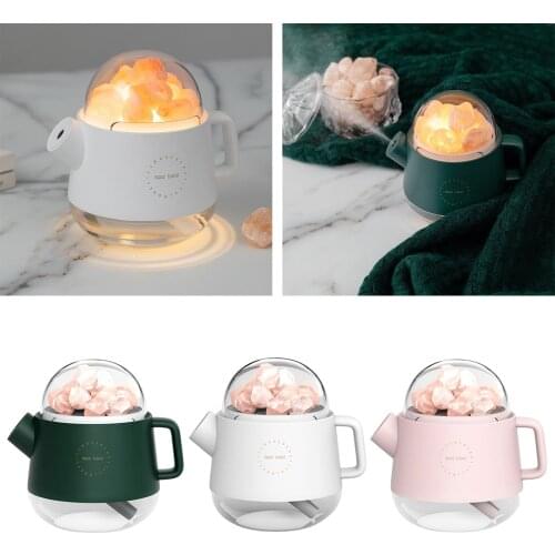 360ml Air Humidifier Crystal Essential Oil Diffuser Himalayan Salt USB Cool Mist Sprayer for Home Car Office Yoga Humdificador