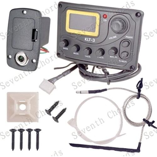 5-Band Acoustic Guitar Preamp Piezo Pickup EQ Equalizer System With Mic Beat Board - KLT-3
