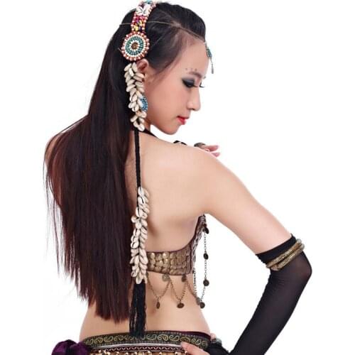 Bellydance Accessories ATS Tribal Belly Dance Costume Accessories Headband Handmade Shell Belly Dance Ornaments