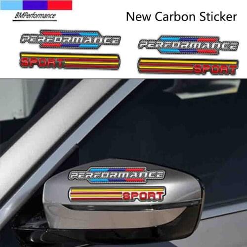 2pcs Carbon M Sport Power Car Rearview Mirror Sticker For Bmw X5 E70 X6 E71 E72 G20 G30 G31 G38 G15 G32 G11 G12 G01 G02 G05 G06