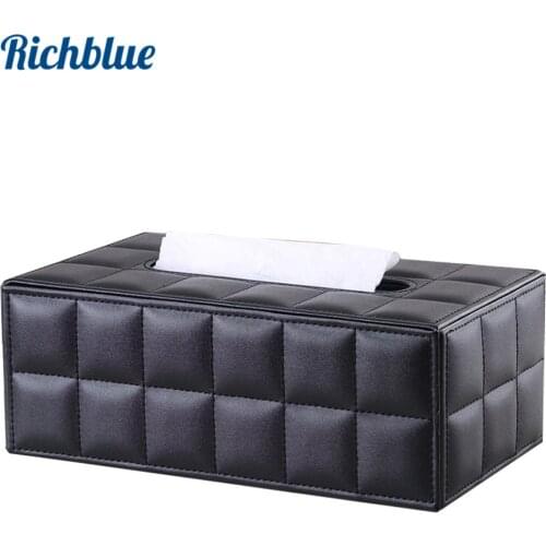 Ever Perfect Modern Marble Rectangle Faux Leather Tissue Box Napkin Toilet Paper Holder Case Dispenser Home Decoration