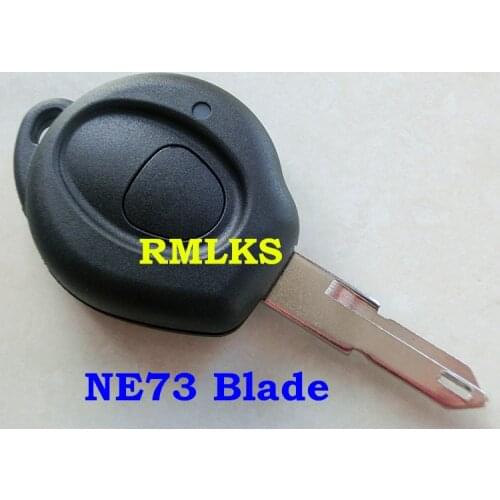RMLKS Car Flip Key Shell Replacement 1 Button Remote Key Case Blank Cover Fit For Peugeot 206 Car Key Fob