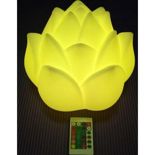 D24*H22cm illuminated Rose Flower Lighting LED Table Lamps with 16 Color Changing for Love Wedding party free shipping 1pc