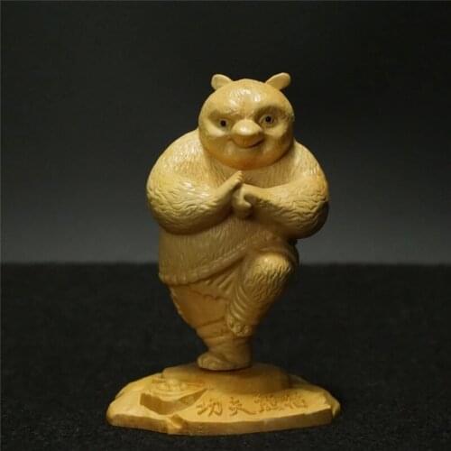 10cm Wood Movie Kungfu wooden Kung Fu Bear Doll Action Figure Kids Toys Birthday & Holiday Gift For Children