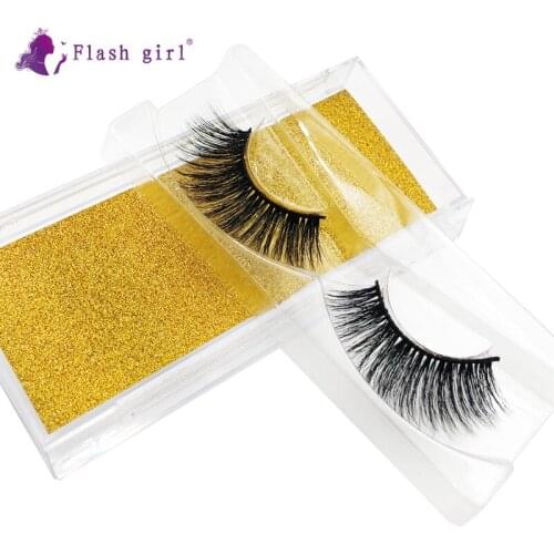Flash Girl False Eyelashes Cruelty Free Handmade 3D Mink Full Strip Lashes Natural Thick Eyelash Extension Makeup Tools Z-32