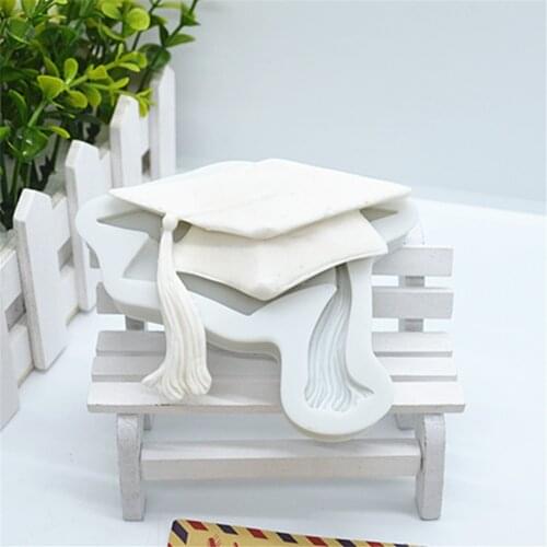 Luyou 1pc Graduation Hat Silicone Resin Molds Fondant Mould Cake Decorating Tools , Pastry Kitchen Baking Accessories FM1931