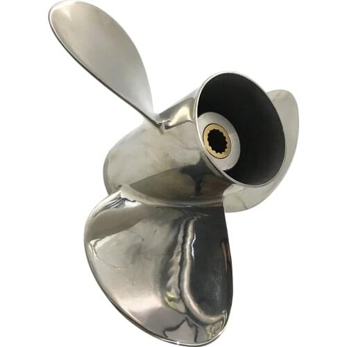 Boat Propeller 9.25x11 for Mercury 9.9HP-15HP 3 Blades Stainless Steel Prop SS 14 Tooth RH OEM NO: 48-897754A11 9.25x11