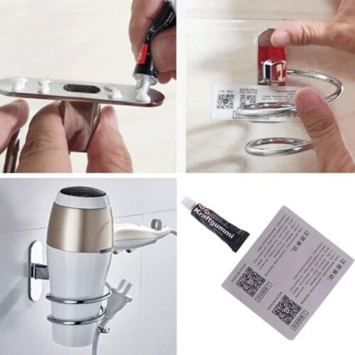 Jones Sale Wall Mounted Hair Dryer Holder Rack Self Adhesive Space Aluminum Bathroom Shelf Storage Stand Nail Free No Drilling
