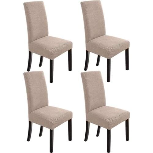 New Dining Room Chair Slipcovers Dining Chair Covers Chair Slipcover Stretch Chair Covers For Dining Room Set of 4,Khaki