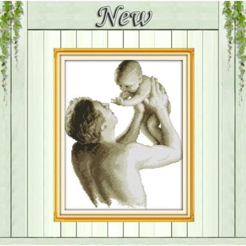 Paternal love(2),pattern printed on the fabric DMC 14CT 11CT Cross Stitch Sets,embroidery needlework kits,lovely baby Home Decor