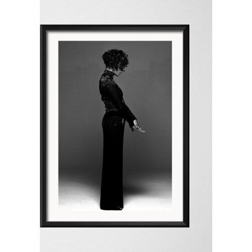 Poster And Prints Whitney Houston Star Singer Woman Black White Canvas Painting Art Wall Pictures Home decor картины на стену
