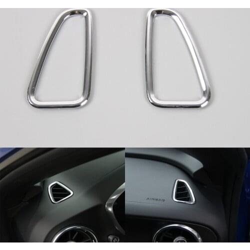 Fit For Chevrolet Camaro 2017+ Auto Car Interior Dashboard Upper Air Vent Outlet Frame Trim Circle Styling Sticker