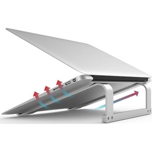 Aluminum Alloy Laptop Stand Support Base Notebook Stand for Macbook Pro Lapdesk PC Computer Holder Cooling Pad Riser Universal
