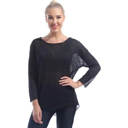 See Through Mesh Women Ballet Crop Dancing Costumes Loose Blouses Tops Cover Up Dancewear Ballet Dance Shirt Practice Clothes