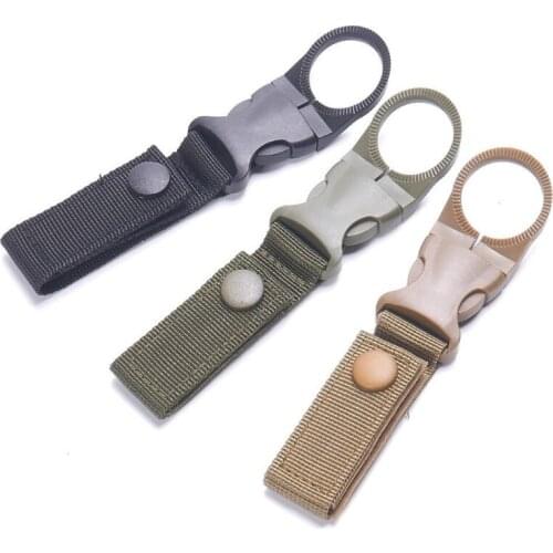 Webbing Backpack Buckle Carabiner Attach Water Bottle Hanger Holder Kettle Hanging Belt Clip For Outdoor Camping Hiking