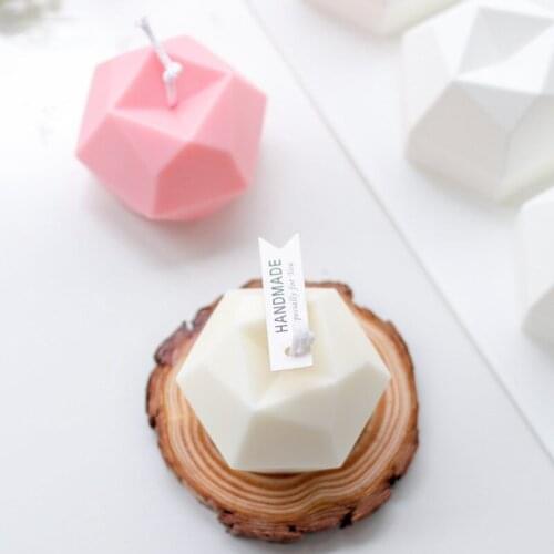 Multilateral Diamond Face Cube DIY Candle mold Creative Handmade Aromatherapy Candle Silicone Mold