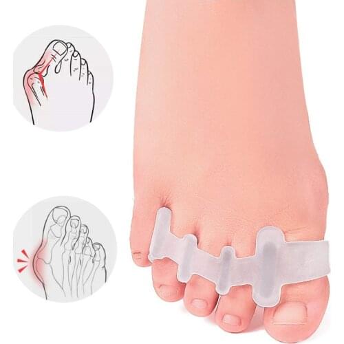Toe Separator Correction Hallux Valgus Corrector Silicone Orthopedic Hammer Separator Straightener Spreader Foot Shoe Insoles