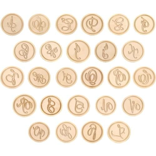 Wax Seal Stamp, Vintage Roman Alphabet Pattern Sealing Wax Brass Heads 30mm for Wedding Envelopes Invitations, Cards Letters
