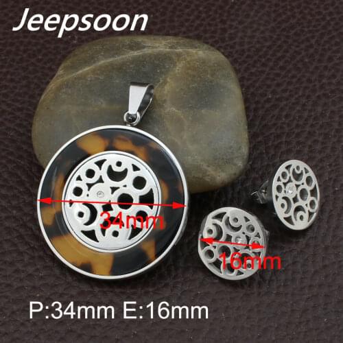 Womens Silver Color and Gold Color Wholesale Fashion Stainless Steel Jewelry Sets Pendants And Earrings For Women SBJFCEBE1