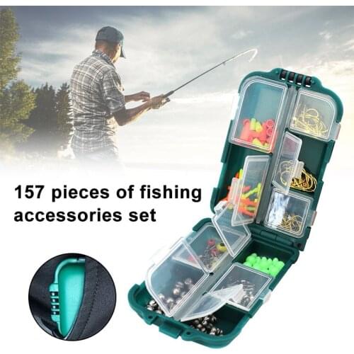 1 Set 157pcs Multifunctional Fishing Bait Tools Kit Fishing Accessories Box Tool Worm-proof Fishing Parts Wedkarstwo