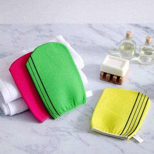 1pcs Double-Sided Towel Korean Exfoliating Bath Washcloth Body Two-Sided Cleaning Exfoliator Glove Spa Tool Bath Shower K7W2
