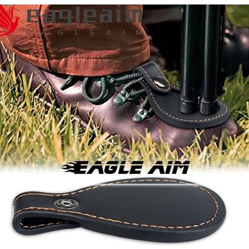 1PC Trap Skeet Rifle Gun Barrel Rest Toe Protector Pad, Leather Toe Pad for Outdoor Hunting Shooting, Black Brown