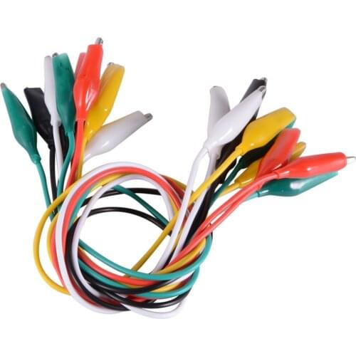 10pcs Alligator Clips Electrical DIY Test Leads Alligator Double-ended Crocodile Clips Roach Clip Test Jumper Wire 5 Color