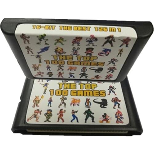 10PCS a lot For Sega Mega Drive 126 in 1 Game card/Cartridge 16 bit MD Game Card For Sega Genesis