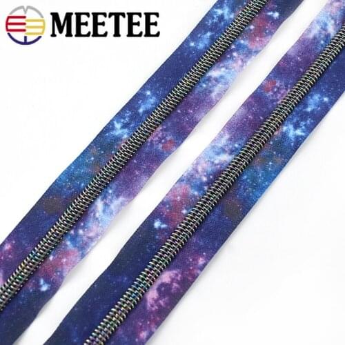 2/4M 5# Guncolored Teeth Nylon Zippers for Sewing Travel Bag Coil Plastic Zips Repair Replacement Kit DIY Garment Accessories