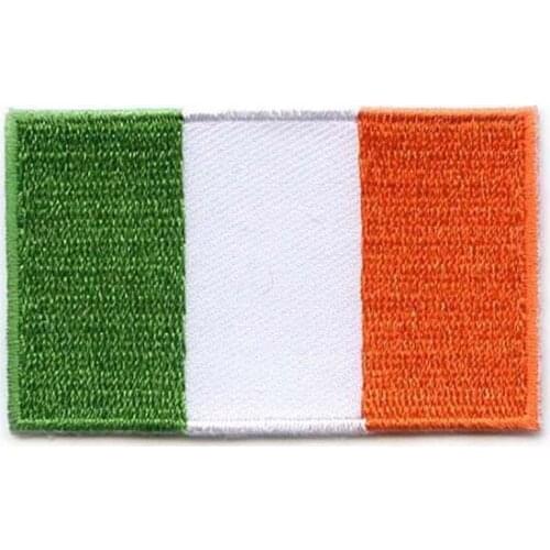 2.5 inches Ireland Embroidery Badge flat broder with iron on backing free shipping by Post