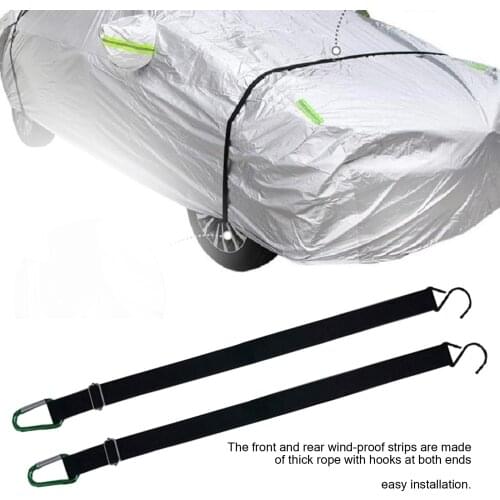 2pcs Car Clothes Fixed Elastic Automobile Hood Fixed Rope Strap Fixed Elastic Band Universal Car Covers Windproof Belt Accessory