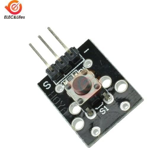 5Pcs KY-004 3-Pin Button Key Switch Sensor Module for Arduino Diy Tact Switch Starter Kit 6*6*5mm 6x6x5mm KY004