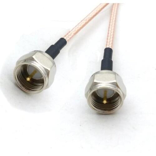 500pcs 1.5M F Male to F Male Plug Coaxial Type Pigtail Jumper RG179 Cable 75 ohm Low Loss High-quality