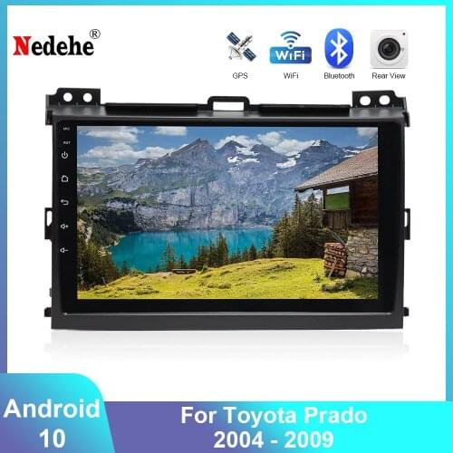 Quad core Android 10 Car Radio For Toyota LAND CRUISER Prado 120 2004-2009 GPS Navigation Autoradio Audio Multimedia Player 2din