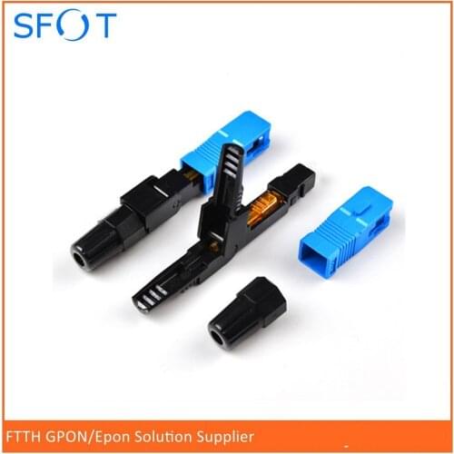 Free shipping, 100pcs SC/UPC SM Fiber Optic Fast Connector, Pre-embedded, Telecommunication Standard, Fiber Connector