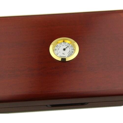 New dark red solid Wooden oboe reeds case hold 20 pcs reeds Equipped with hygrometer