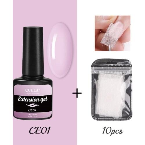 8Colors Quick Builder Nail Extension Acrylic Gel Nail Care Fiberglass Silk Nails Wrap Stickers For Nail Art Gel Polish Set TSLM2