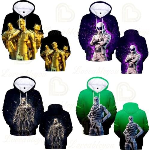 Fortnite Kids Hoodies Game 3D Print Sweatshirt Long Sleeve Clothes for Teens Boys Girls 3-14 Years Child Pullover Hoody Costume