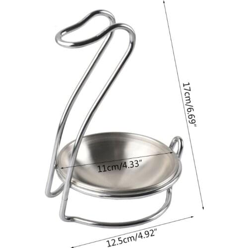 Elegant Swan Stainless Steel Spoon Rest Seat Holder Stand Storage Rack Cookware Organizer Kitchen Accessories Cooking Tools R7RC