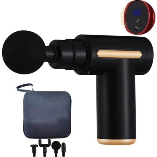 Mini Electric Massage Gun Deep Muscle Fascial Body Massager Gun Tissue Percussion Small Fitness Equipment Acid Relief Pain Relax