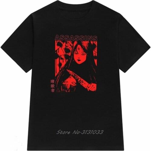 Tomie Kawakami Assassins Horror Manga Gothic T-Shirt Mens Harajuku Style Japanese Anime Tshirt Female Cute Summer Top