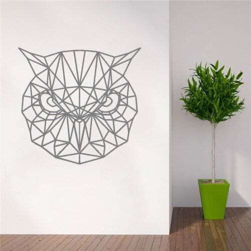 Geometric Animals Owl Vinyl Wall Stickers Decal For Kids Room Decoration Abstract Home Decor Removable Wall Decor CX287