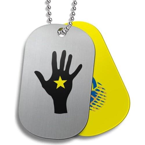 Customized Metal Printing Couple Aluminum Dog Tags for Promotion