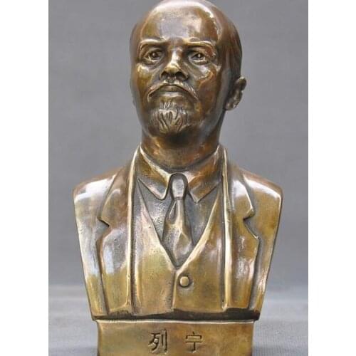 Chinese Bronze The Soviet period Made Colossus Leader Lenin Head Art Statue