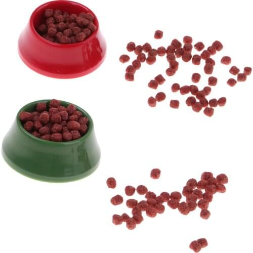 1/12 scale Dollhouse Miniature Kitchen Garden Pet Dog Food on Bowl