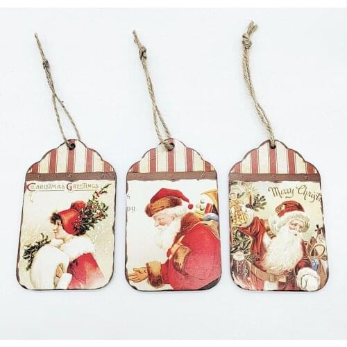 New Product Christmas Tree Decoration Pendant, Wooden Christmas Pendant, Exquisite Christmas Element Bookmark Pendant