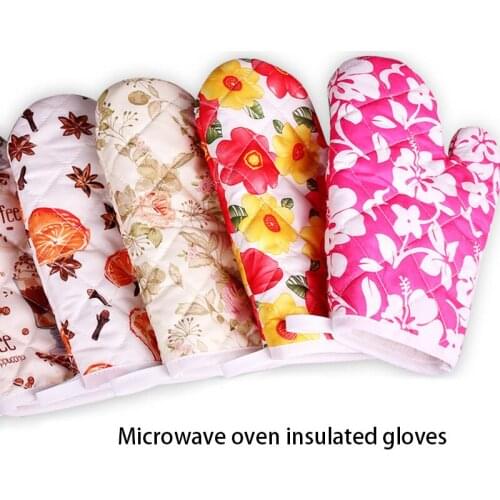 1Pc Fire Insulation Gloves Heat Resistant Bbq Glove Kitchen Oven Grill Bake Gloves Multicolor Protect Hands Kitchen Supplies