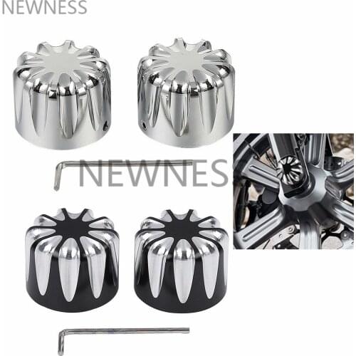 Motorcycle Front CNC Axle Nut Covers For Harley Touring FLHT Softail Fatboy FLSTF FLSTC XL1200X Dyna Wide Glide Fat Bob