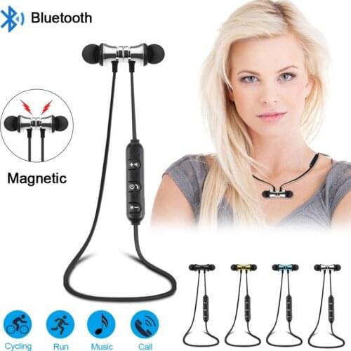 Portable Bluetooth Magnet Neckband Wireless Sports Earphone Magnetic S8 Stereo Headphones For IPhone Samsung Huawei Xiaomi