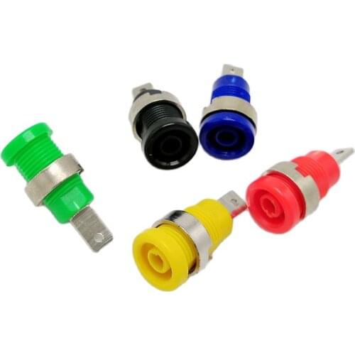4mm Banana socket 5 Colour Safe Type Laboratory Instrument Power Supply Instrument Panel Connector Welding Connector 10pcs/lot